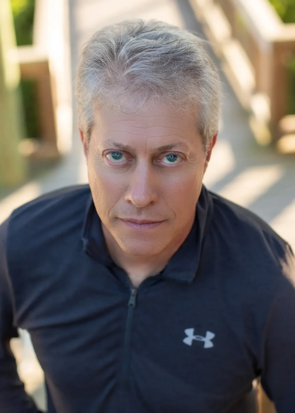 Scott Shimberg gray long sleeve sweatshirt closeup 2 PNG